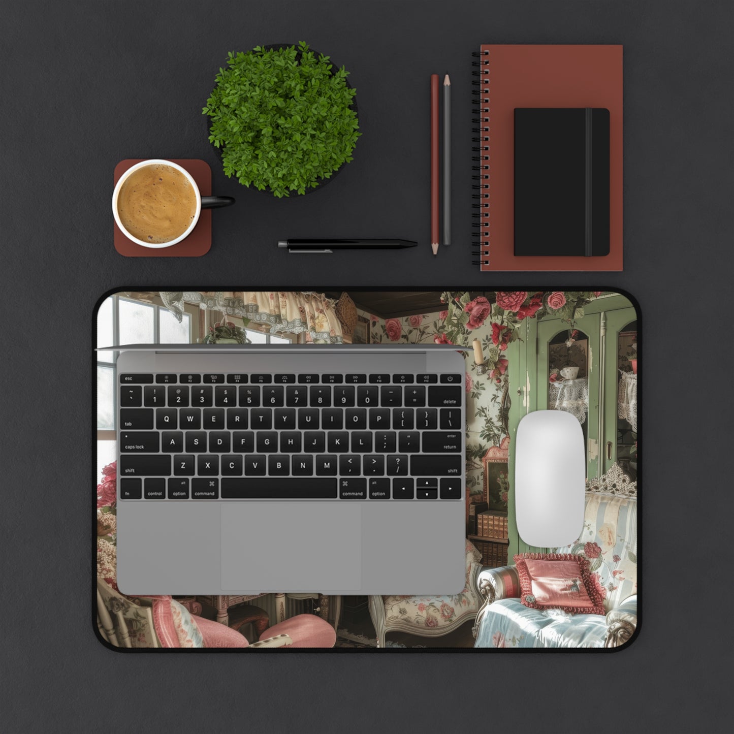 Floral Whimsy Retreat Desk Mat