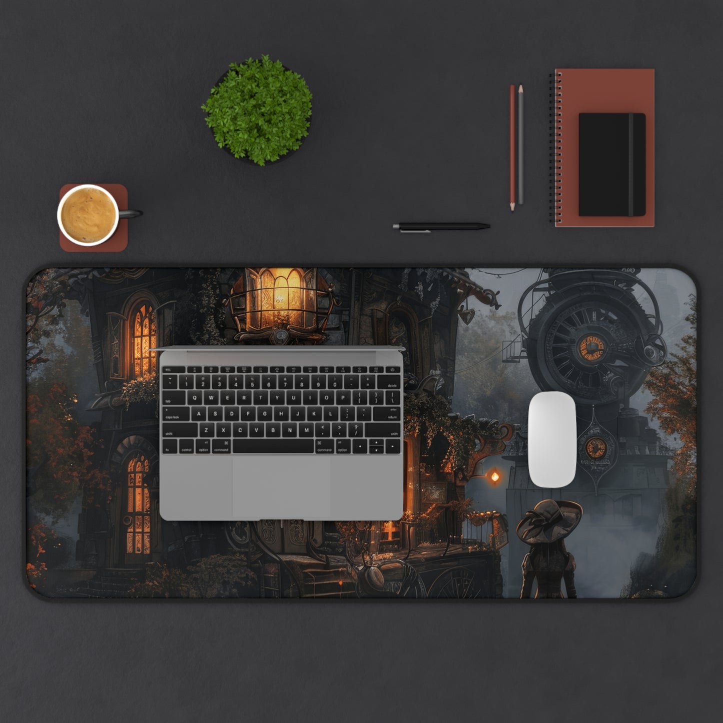 Moonlit Cog Cottage Desk Mat