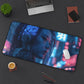 Neon Rain Desk Mat