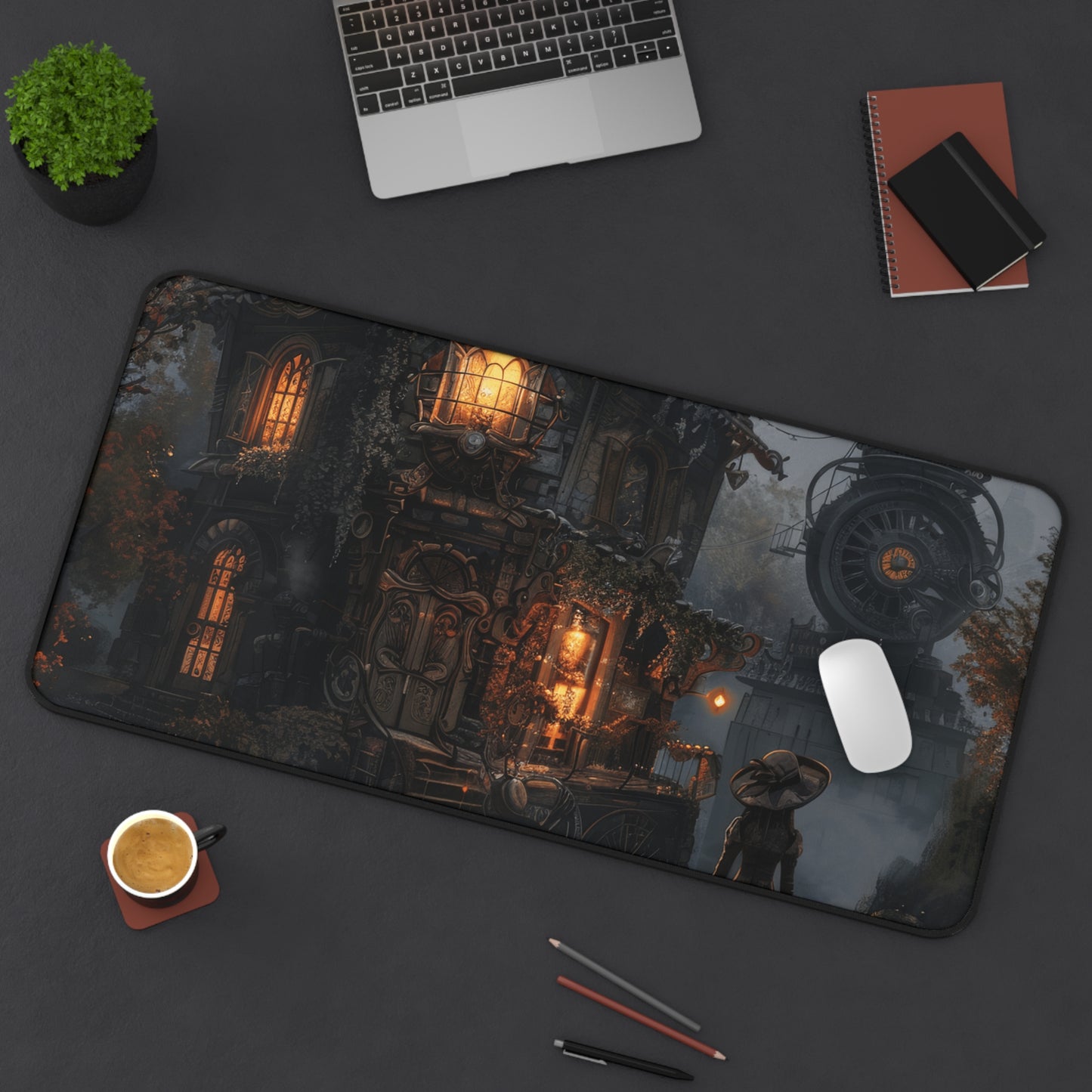 Moonlit Cog Cottage Desk Mat