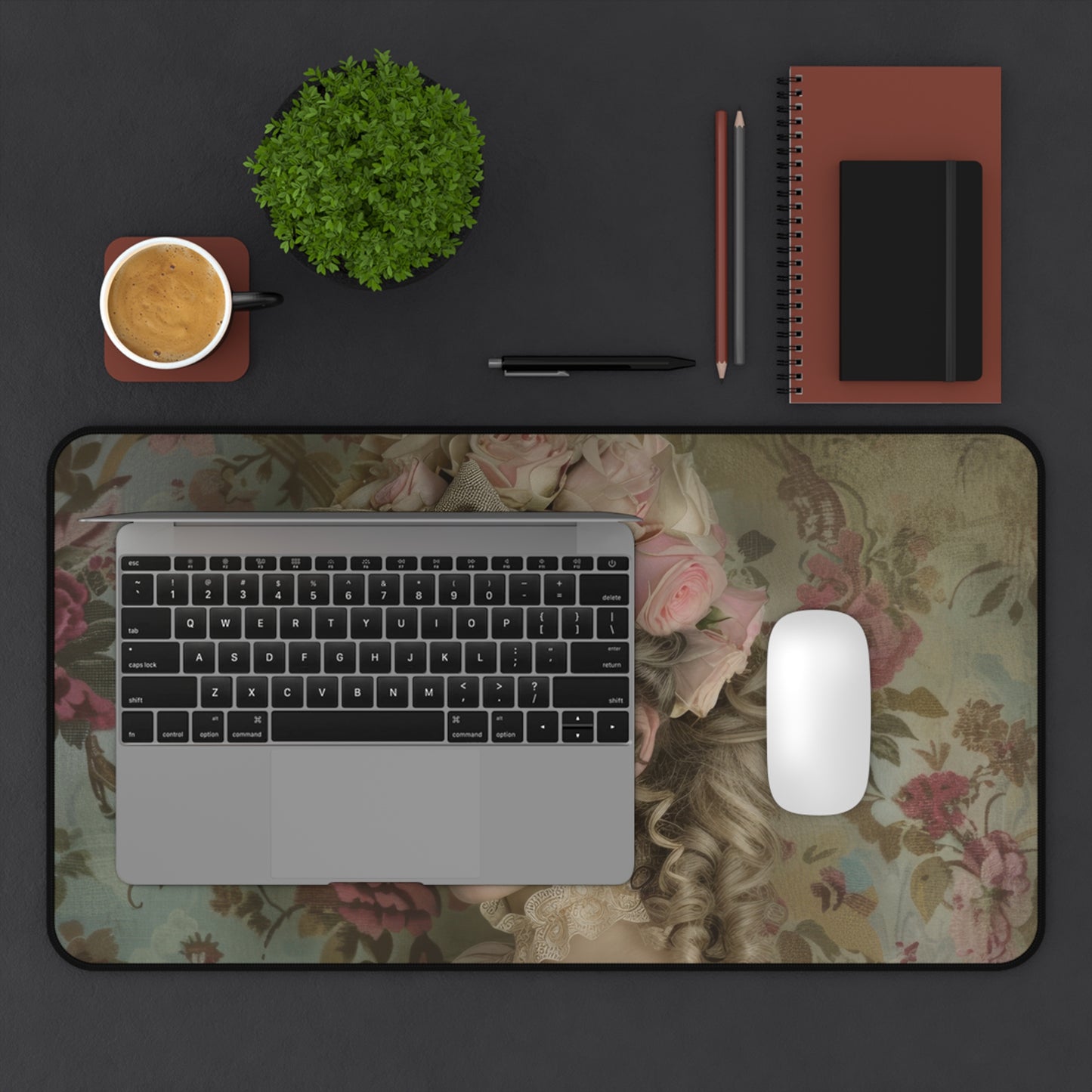 Roseate Reverie of the Countryside Desk Mat