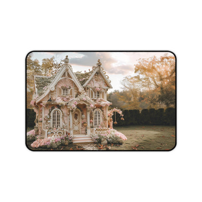 Enchanted Blossom Cottage Desk Mat