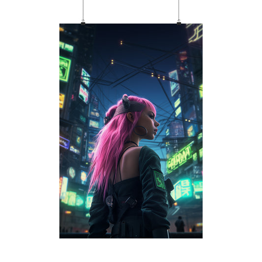 Neon Dreamscape Poster