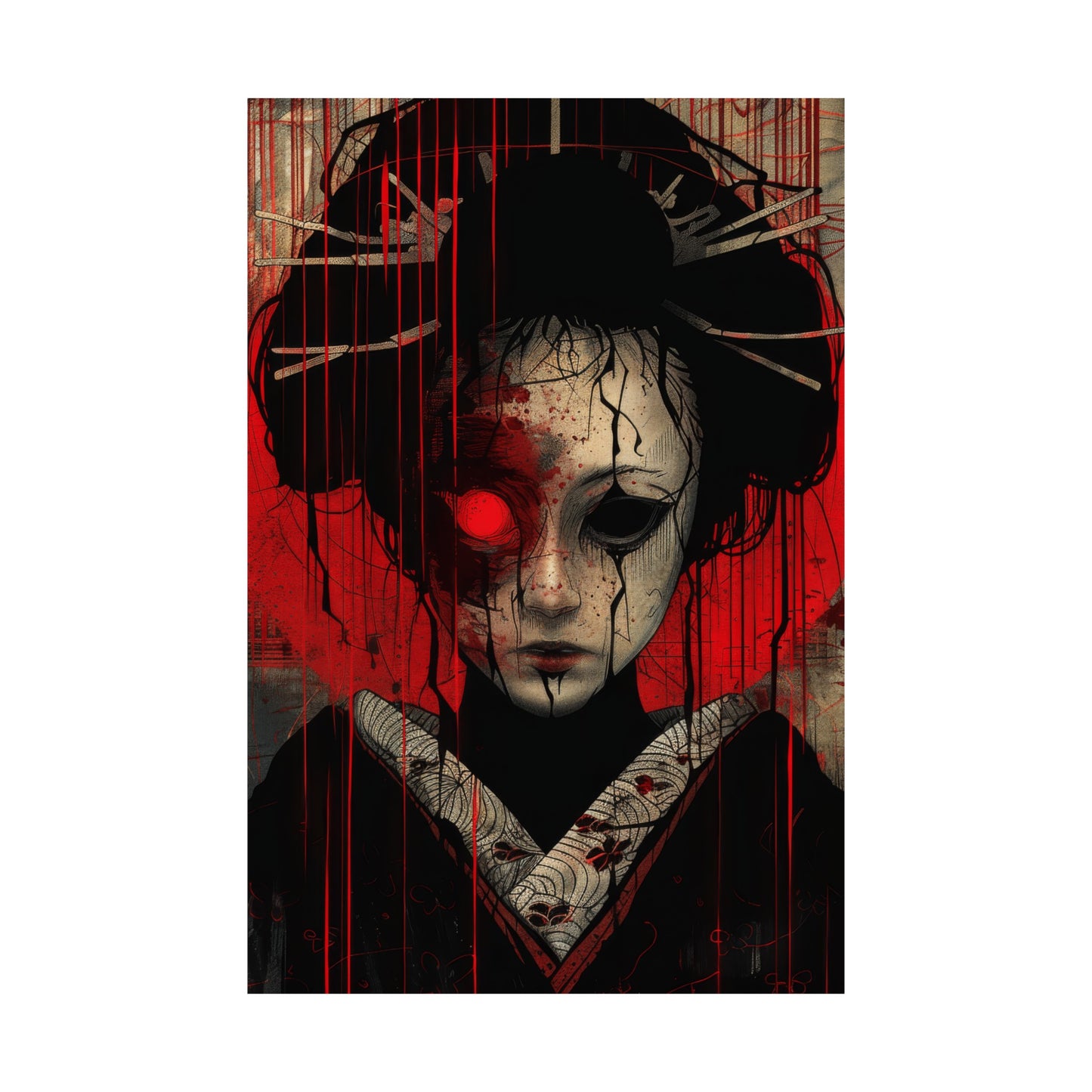 Haunting Geisha of Shadows Posters