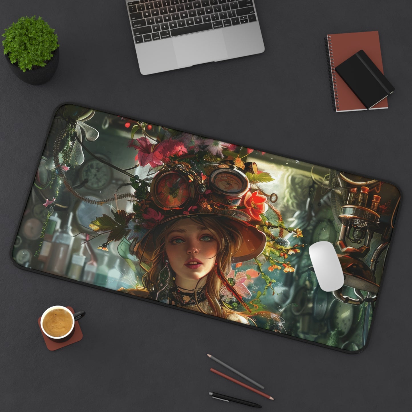 Botanical Machinist's Elegance Desk Mat