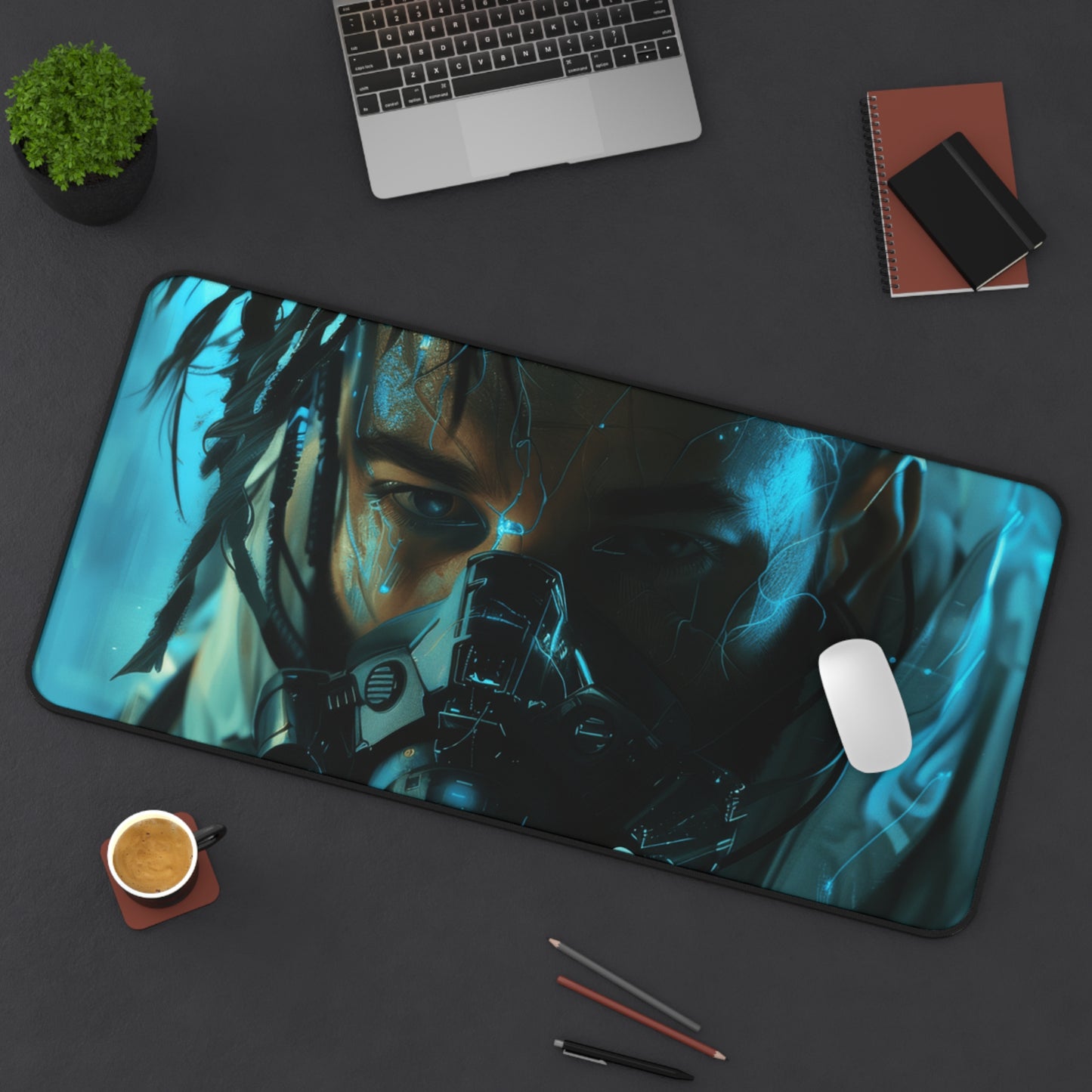 Cyberpunk Enigma Desk Mat