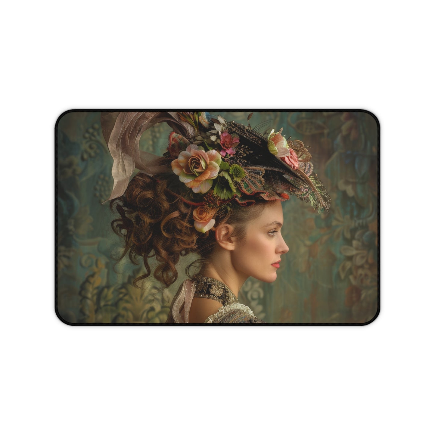 Floral Fantasia in Baroque Desk Mat