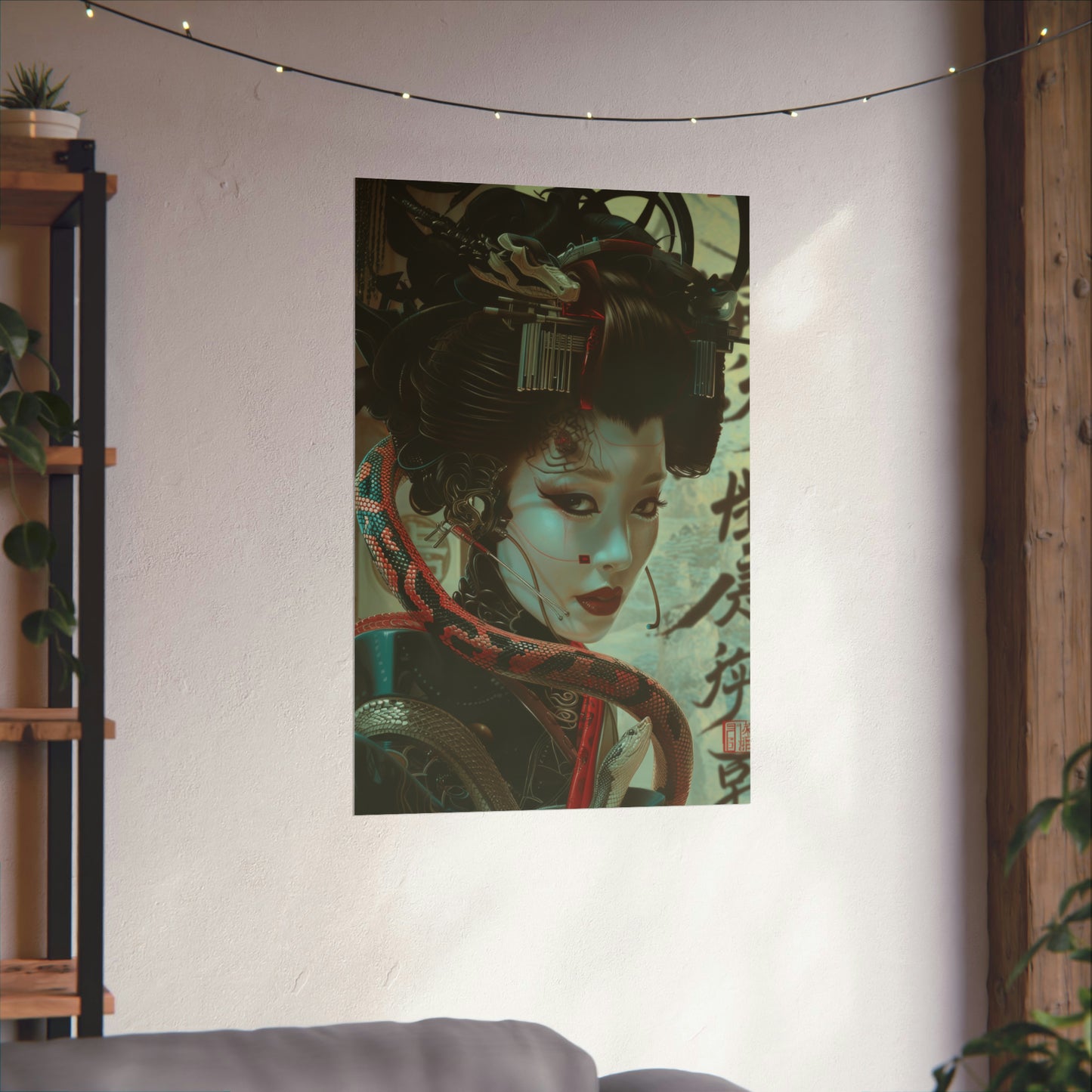 Cyber Geisha’s Embrace Posters