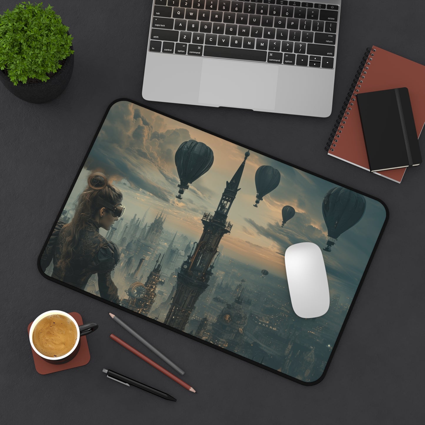 Voyage of the Airship Armada Desk Mat