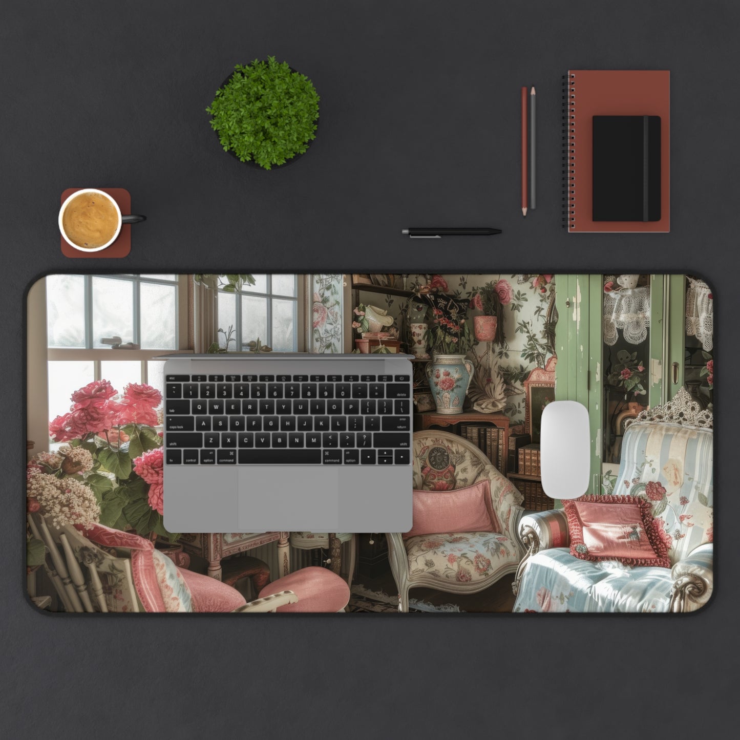 Floral Whimsy Retreat Desk Mat