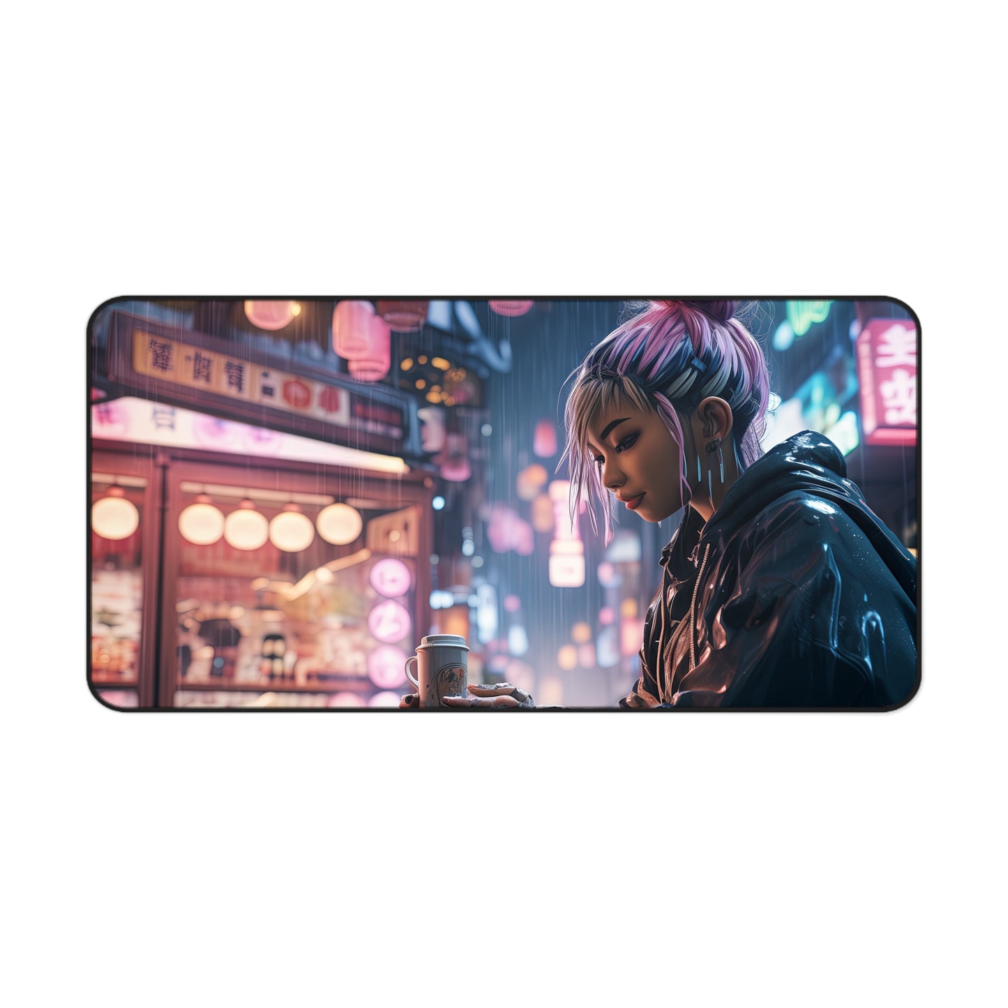 Neon Tea Time Mouse Pad