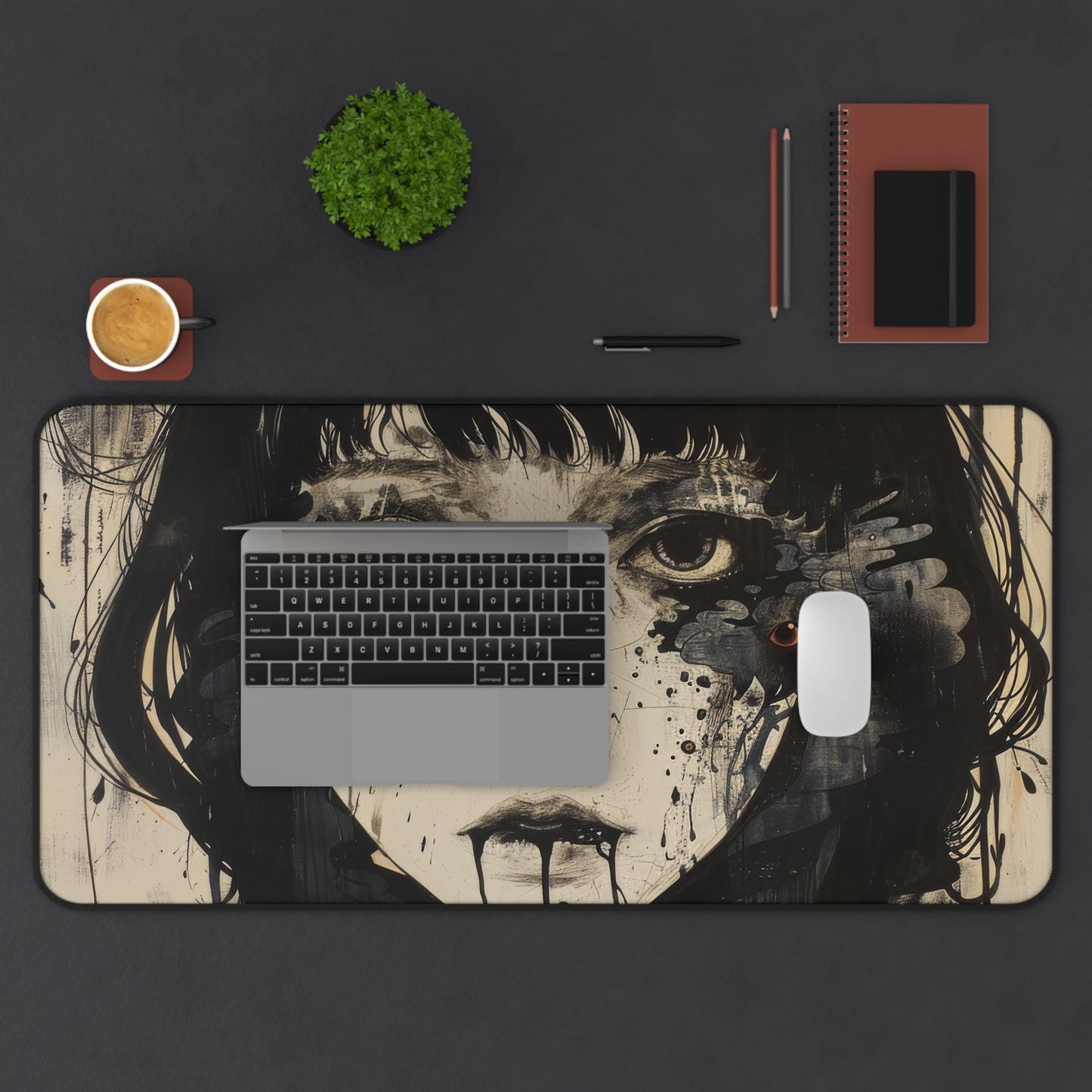 Haunting Eyes Desk Mat