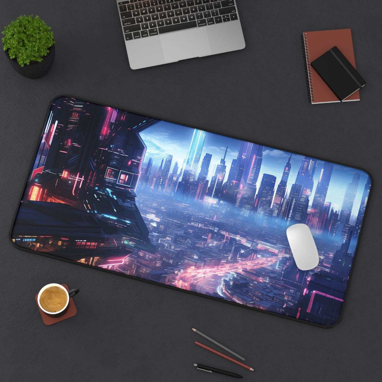 Synthetic Skylines Desk Mat