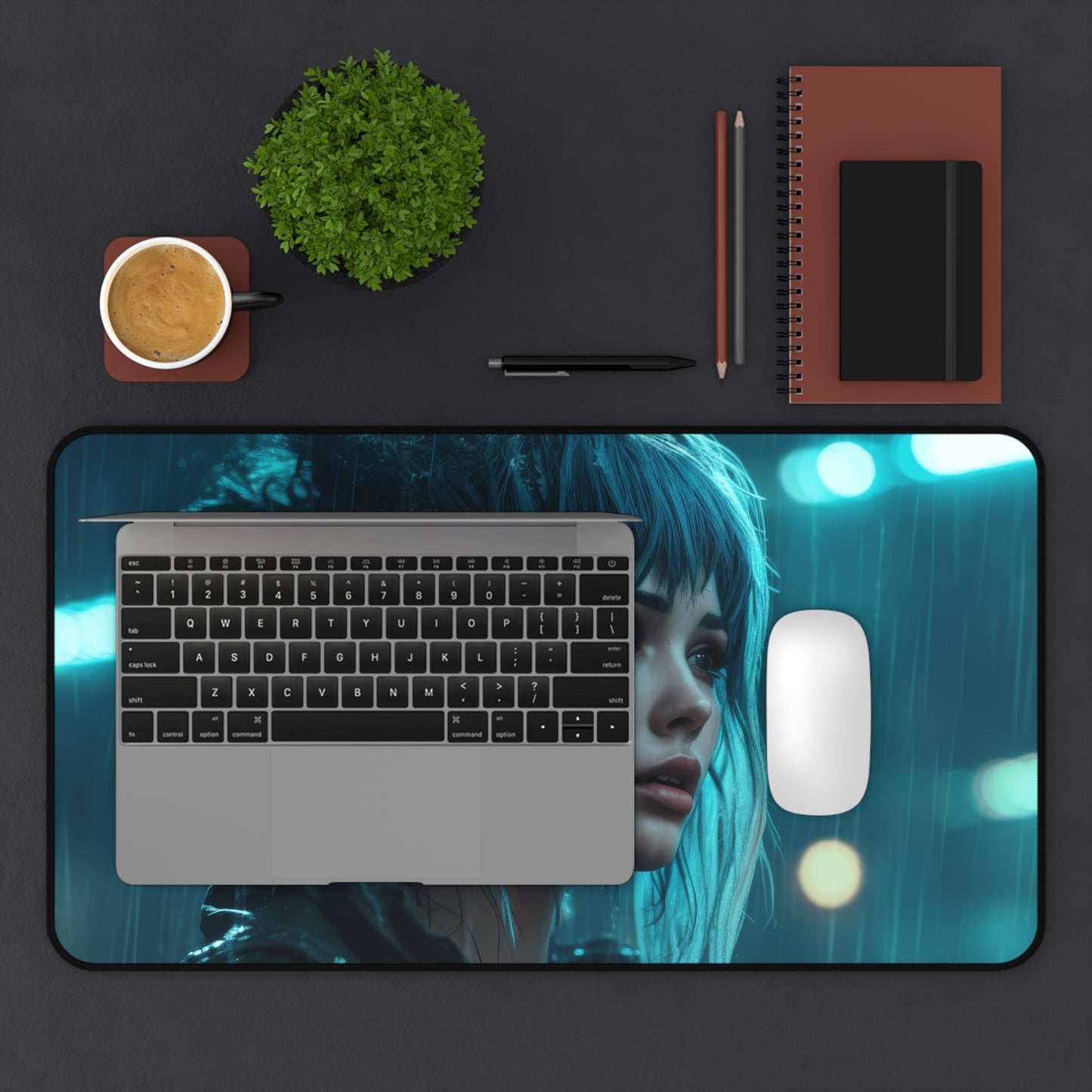 Neon Drizzle Desk Mat