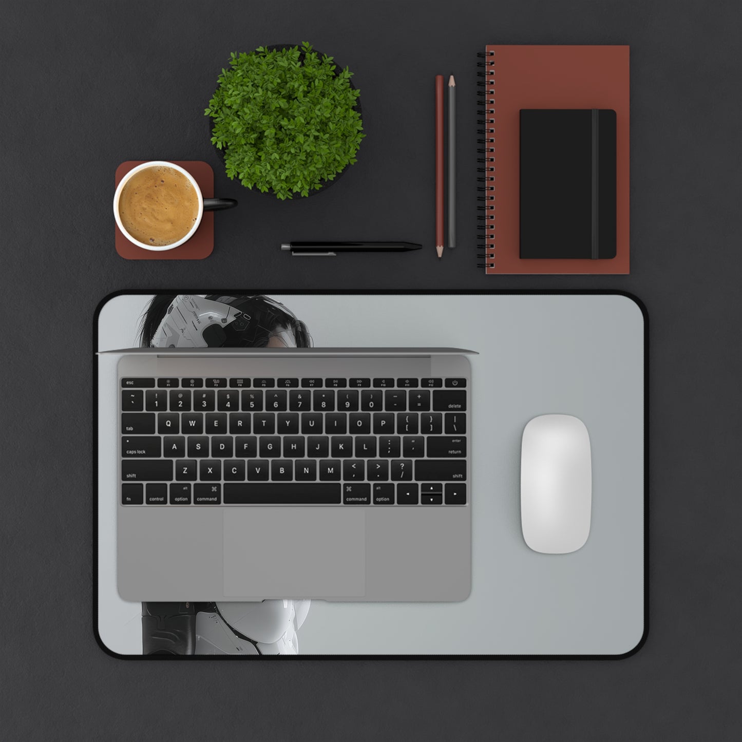 Futuristic Serenity Desk Mat