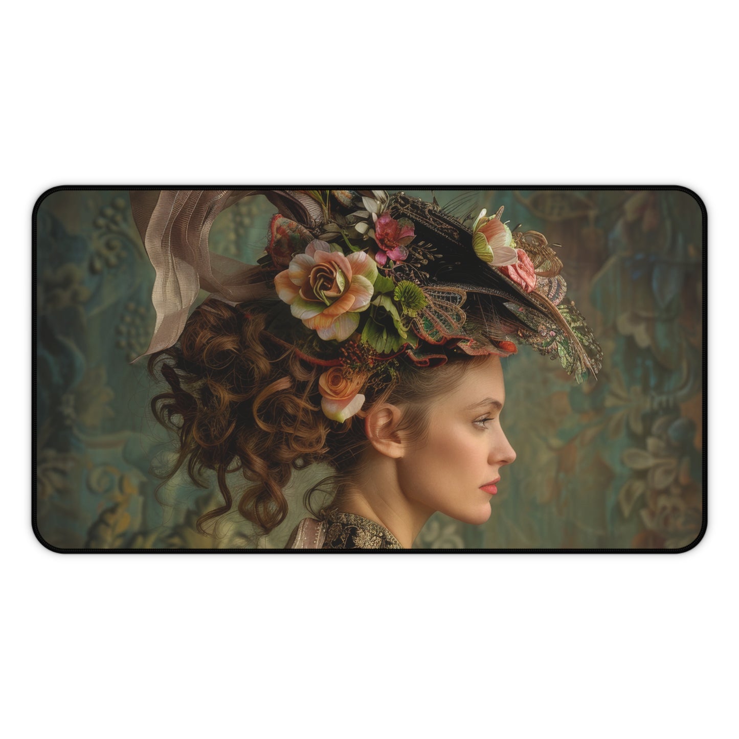 Floral Fantasia in Baroque Desk Mat