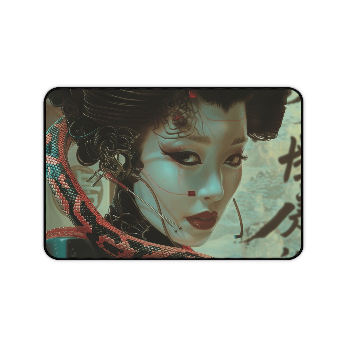 Cyber Geisha’s Embrace Desk Mat