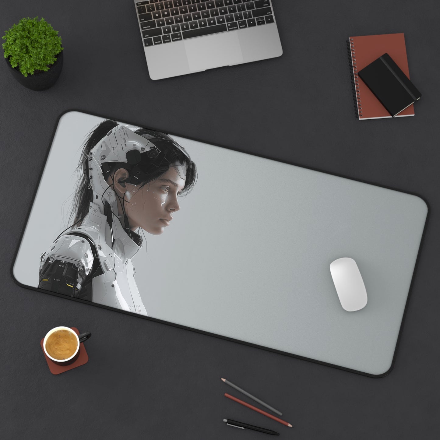 Futuristic Serenity Desk Mat