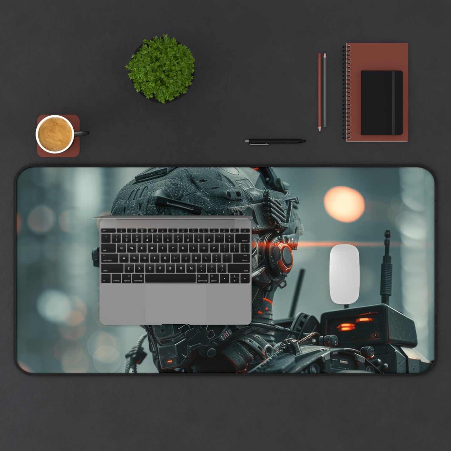 The Cyber Sentinel Desk Mat