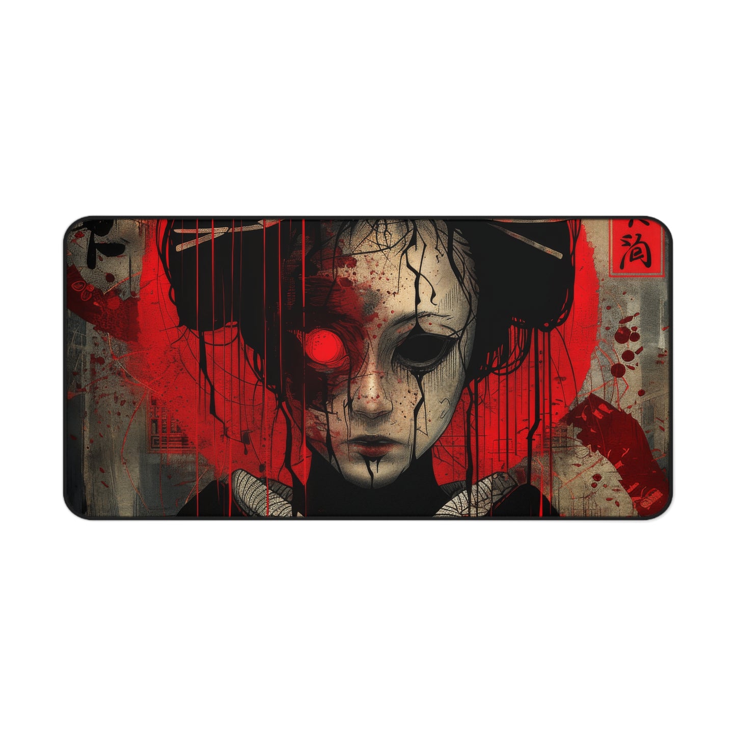 Haunting Geisha of Shadows Desk Mat