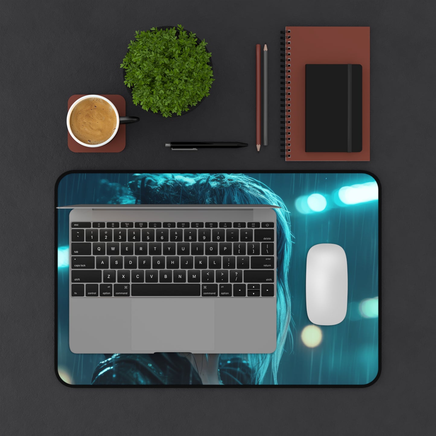 Neon Drizzle Desk Mat