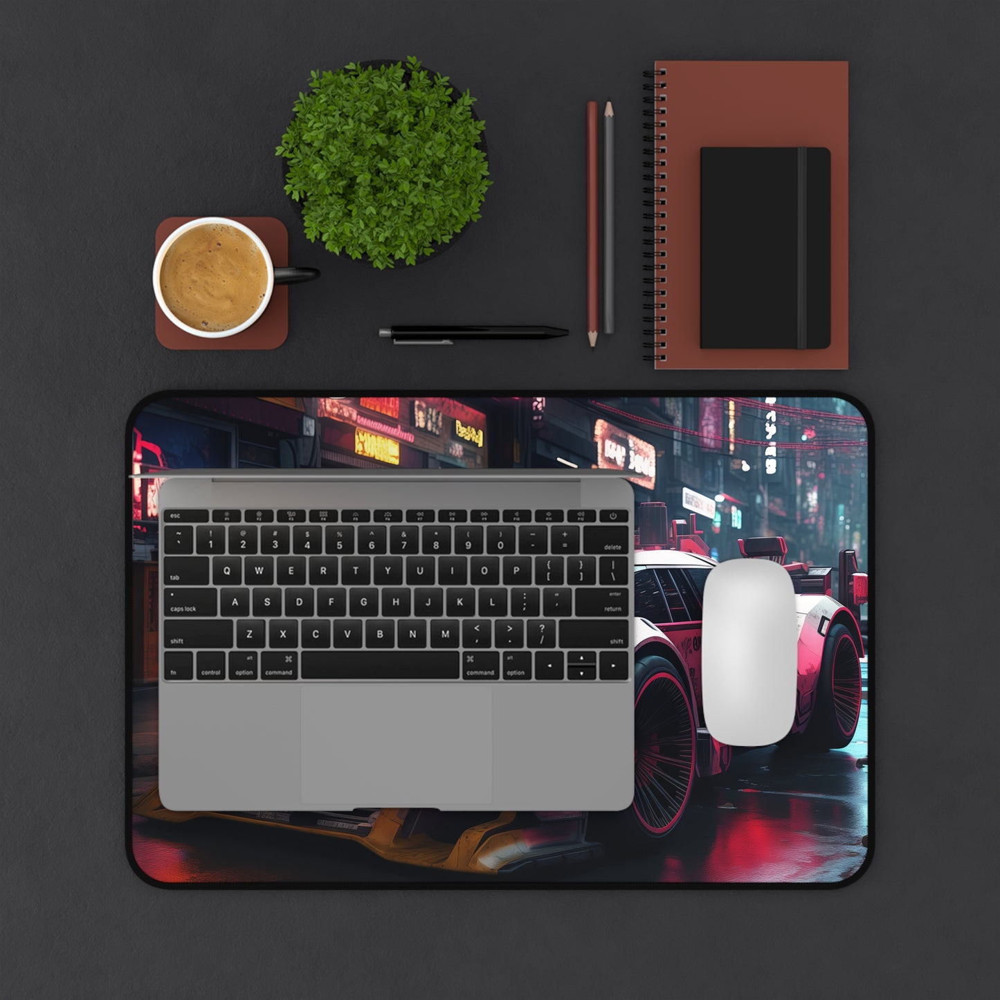 Neon Streak Desk Mat