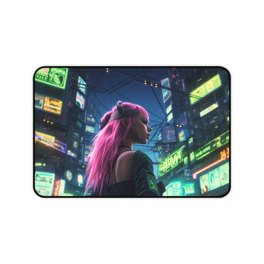 Neon Dreamscape Desk Mat