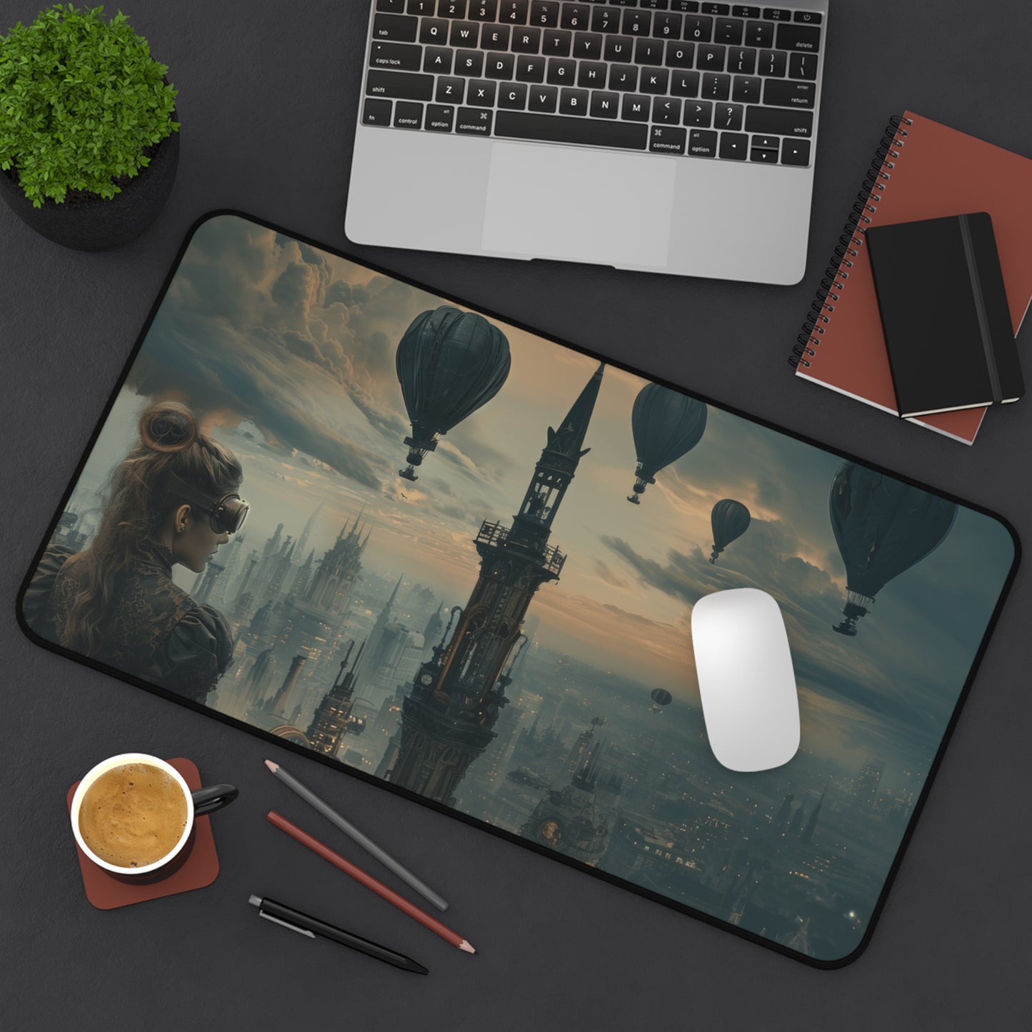 Voyage of the Airship Armada Desk Mat