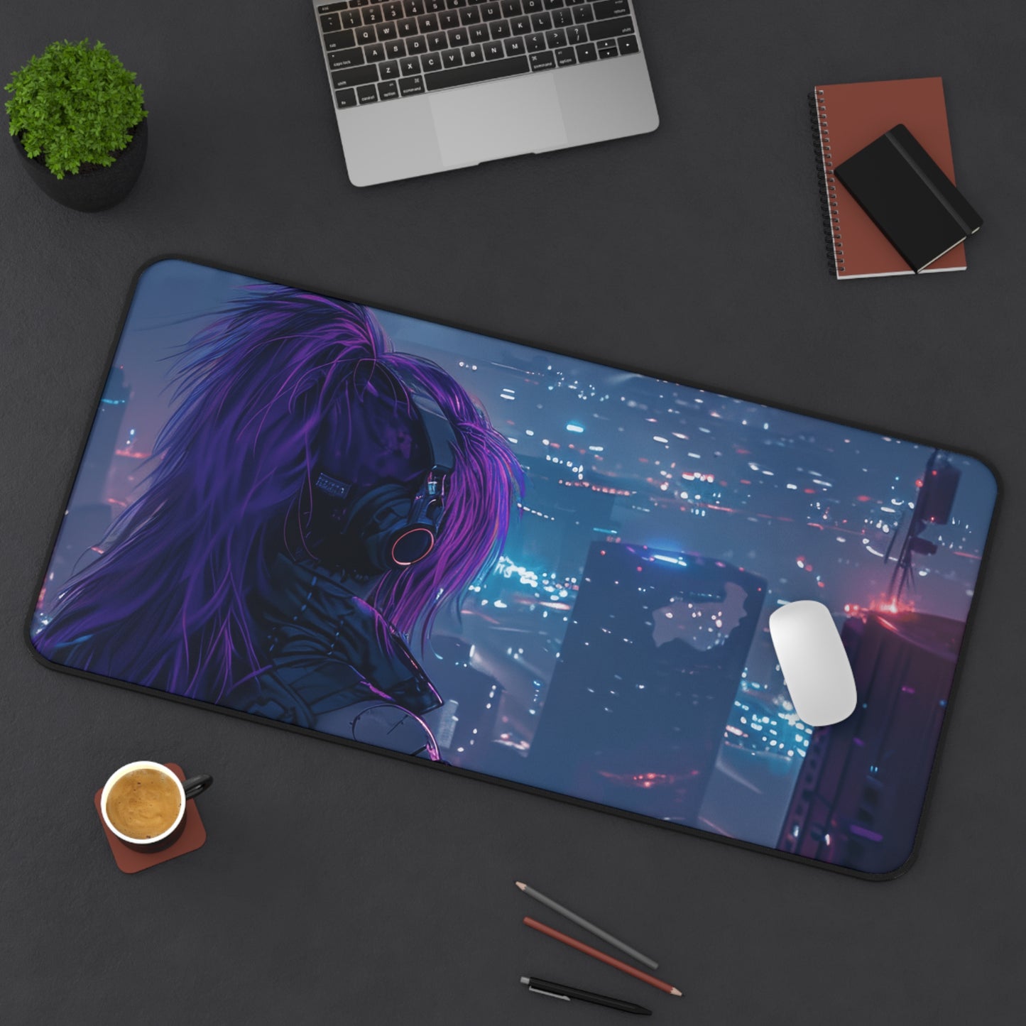 Observer Above the Cybercity Desk Mat