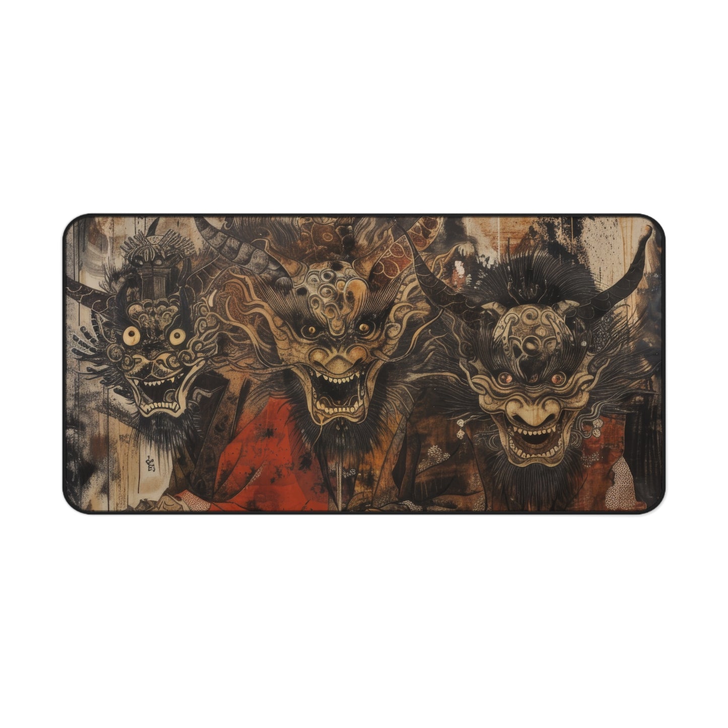 Demon Masks of the Underworld Desk Mat