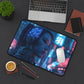 Neon Rain Desk Mat