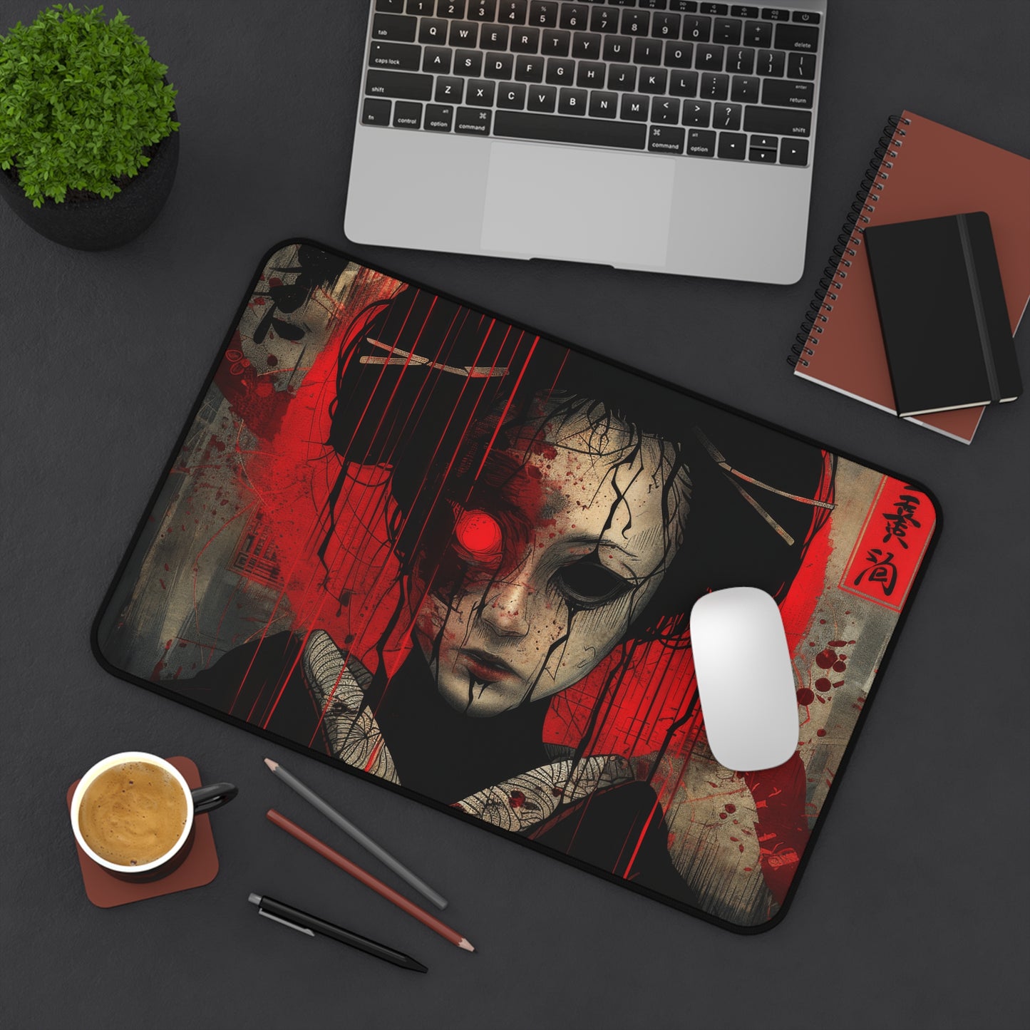 Haunting Geisha of Shadows Desk Mat