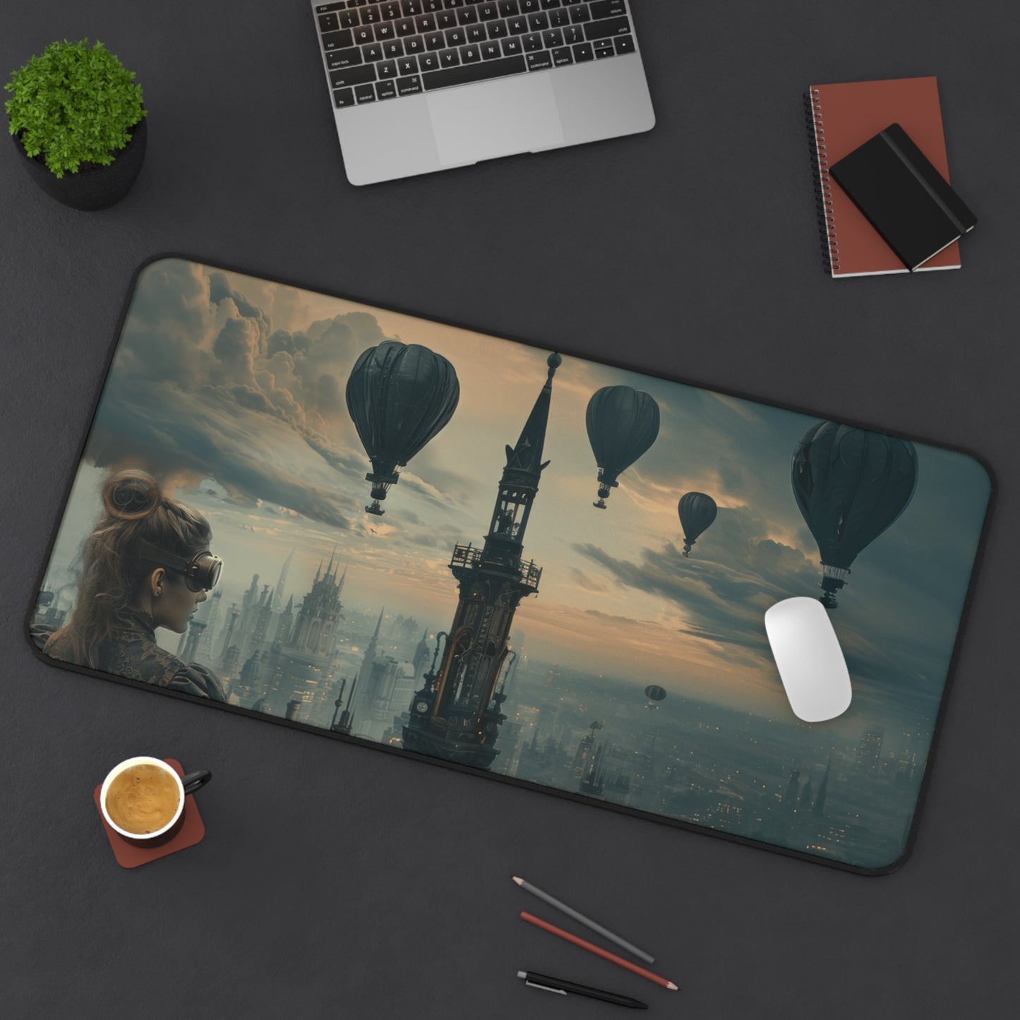 Voyage of the Airship Armada Desk Mat