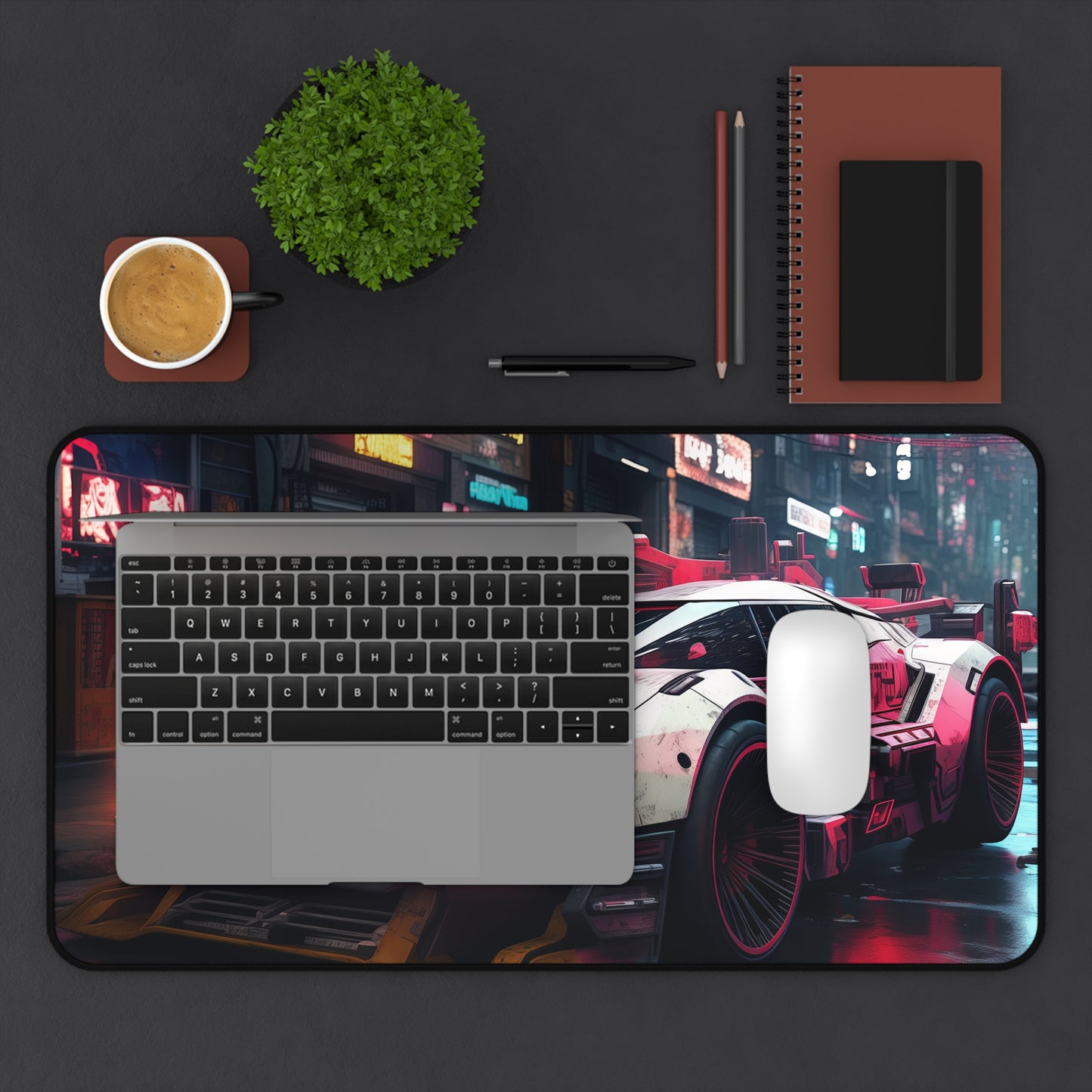 Neon Streak Desk Mat