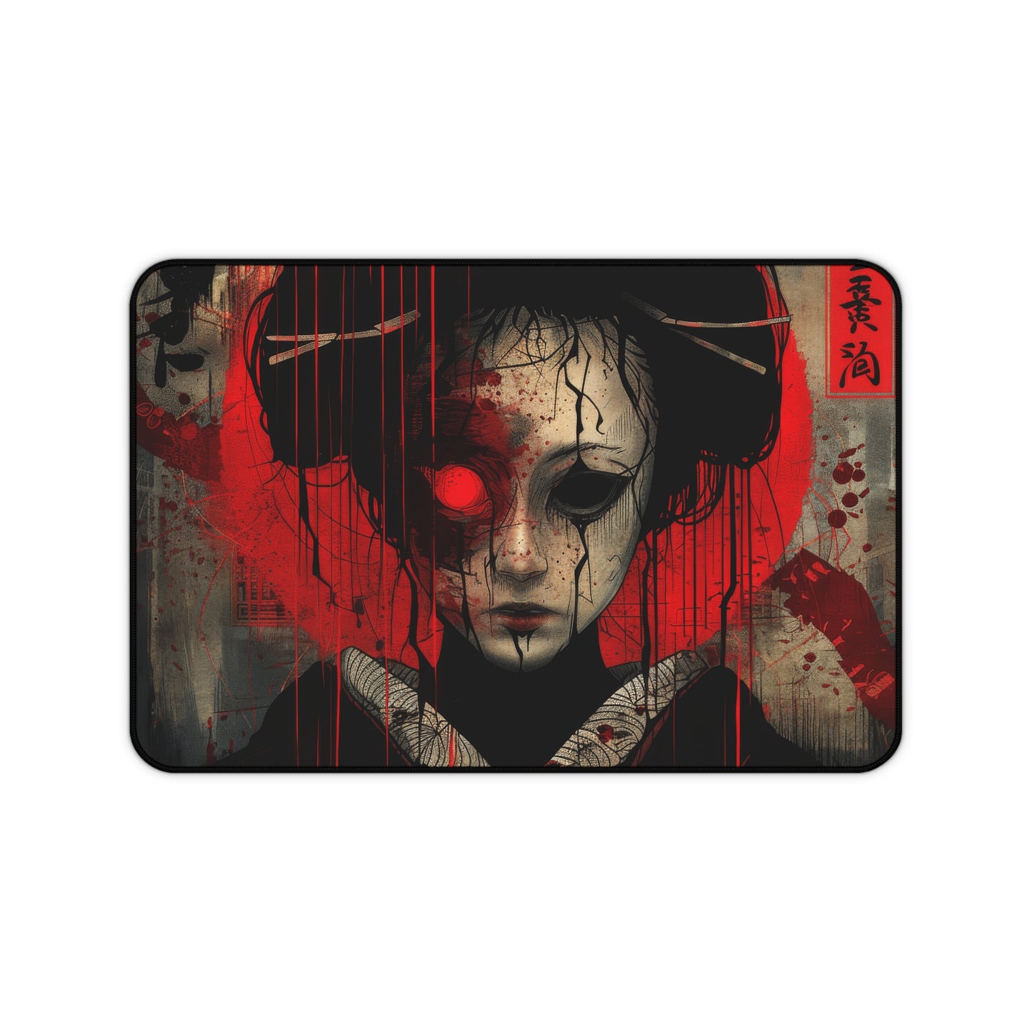 Haunting Geisha of Shadows Desk Mat