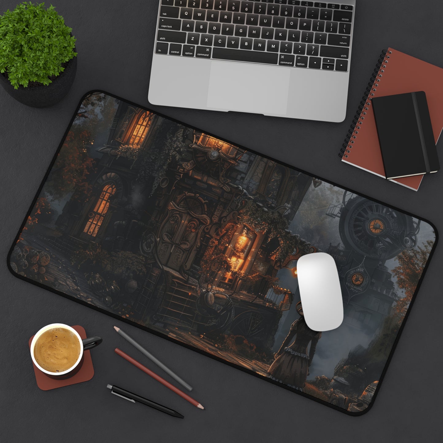 Moonlit Cog Cottage Desk Mat